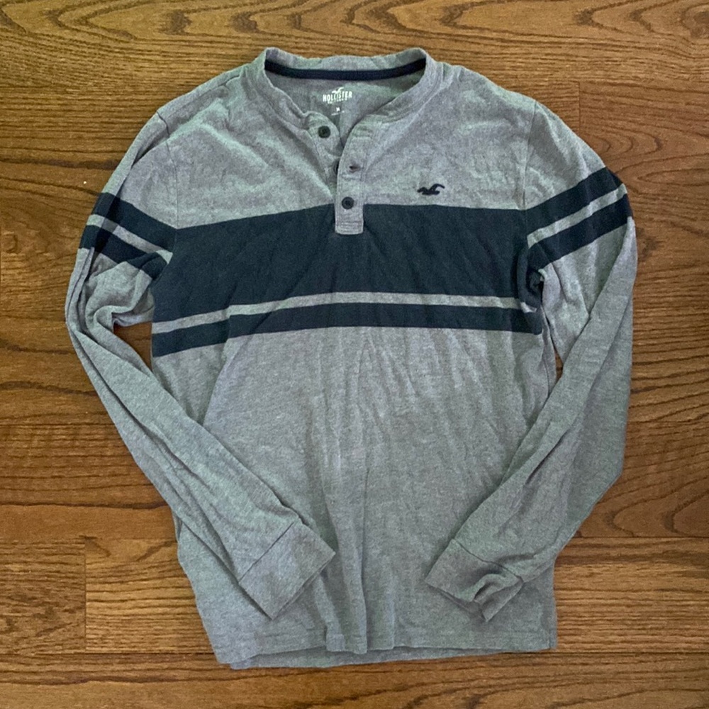 Mens long sleeve henley shirt